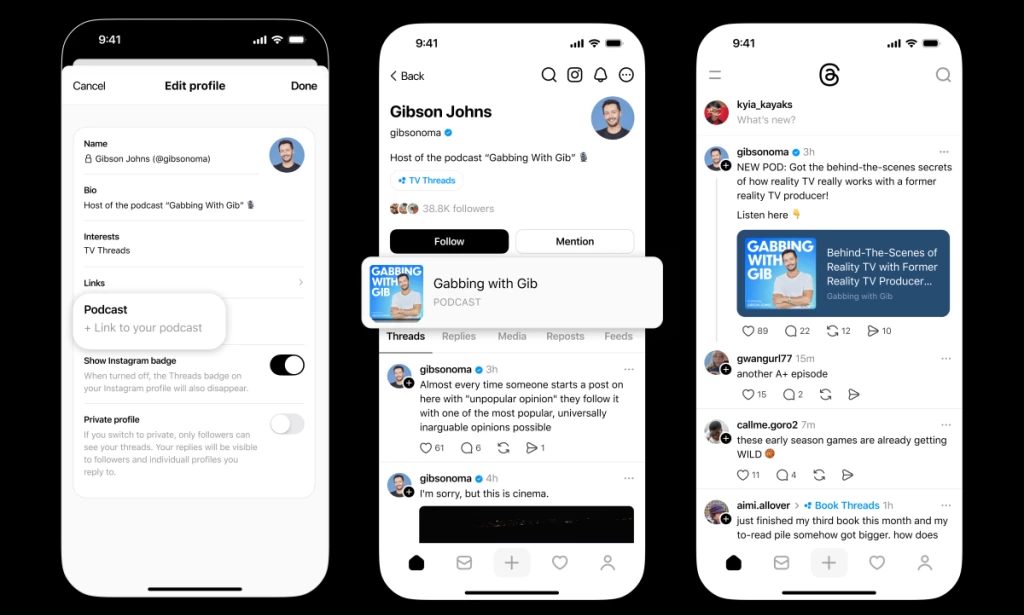 Threads Courts Podcasters With New Tools to Make It the Place Fans Talk About Shows