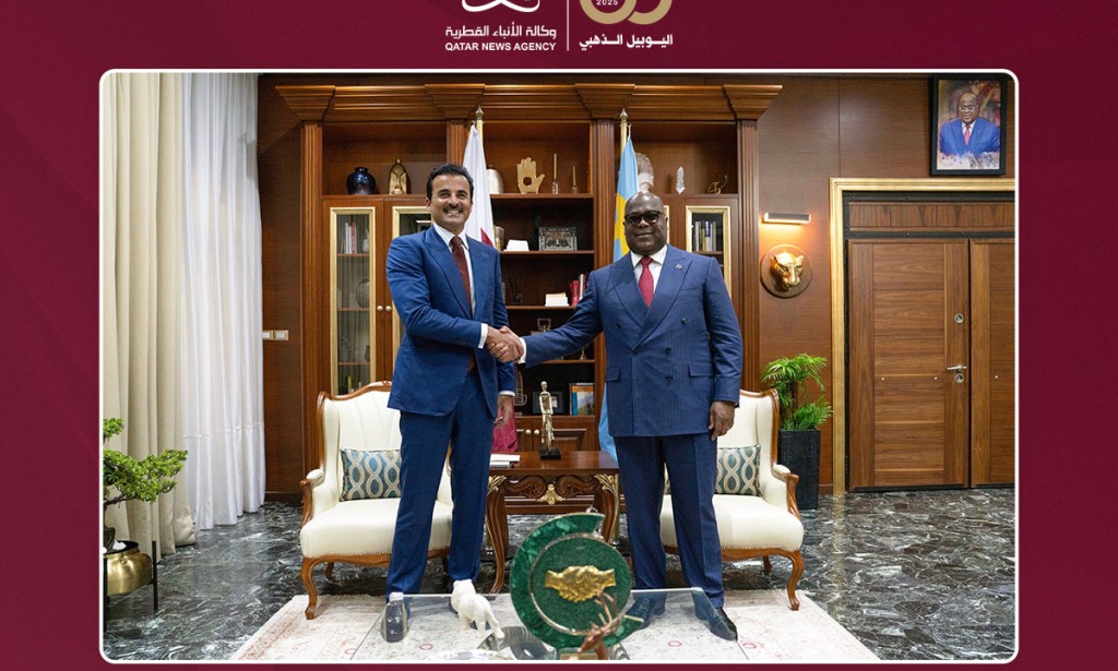 HH the Amir, DRC President Hold Official Talks Session