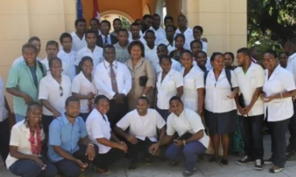 MEDICAL STUDENTS IN CUBA JOINED IN CONGRATULATING PM SOGAVARE